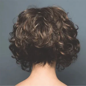 HAIRJOY Brown Wigs for Women Heat Resistant Synthetic Wig Curly Wig Short Wigs Comfy Party Daily Wigs - Image 3