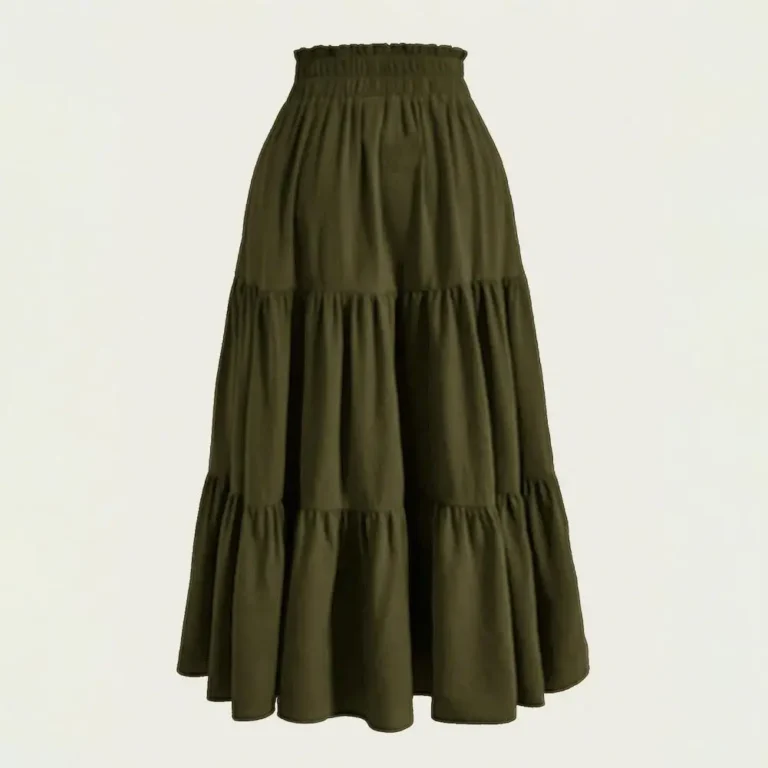 Women Bohemian Style Skirt Bohemian Skirt Bohemian Style Women's Elastic High Waist Drawstring Skirt A-line Summer - Image 4