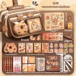 Large Capacity Capybara Pencil Case Children's Stationery Bag Durable Dirty-resistant Learning Supplies Set Cute Capybara Design