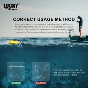 FFC1108-1 Alarm 100M Portable Sonar Fish Finders 45 degrees Sonar Coverage Echo Sounder Alarm Transducer Lake Sea Fishing - Image 3