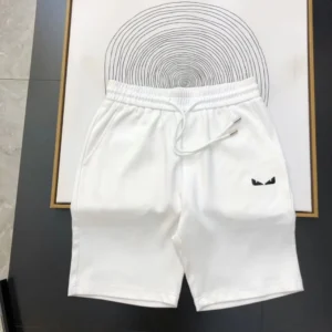 Moto 2025 Summer Men's Shorts New Fashion Brand Printed Small Eyes Fashion Casual 100% Cotton Loose Five Quarter Women Pants