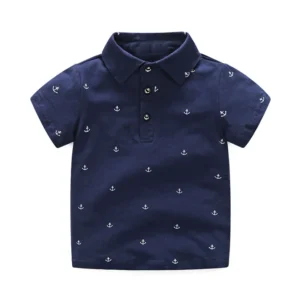 top and top Summer Kids Boys Gentleman Clothing Sets Short Sleeve Polo Shirts+Jeans Shorts 2PCS Suits Little Boy Casual Outfits - Image 2