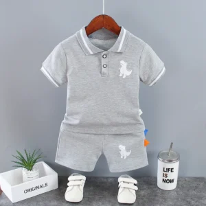 Summer New Baby Boy Clothes Baby Clothes Sets T-Shirts Tops+Shorts 2PCS/Set Children Clothing Sets Toddler Outfits Kids Clothing - Image 2