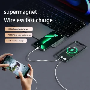 Oneplus 200000mAh Power Bank Magnetic Wireless 22.5W Ultra Capacity Super Fast Charging Power Bank For Iphone16 Samsung Xiaomi - Image 2
