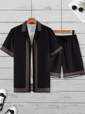 Summer Men's Shirt Set 3D Printed Casual Loose Vintage T-shirt And Shorts Set Beach Vacation Comfort Hawaiian Shirt 2 Pieces - Image 3