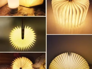 3D Folding Creative LED Night Light RGB Color USB Recharge Wooden Book Light Decor Bedroom Desk Table Lamp for Kid Brithday Gift