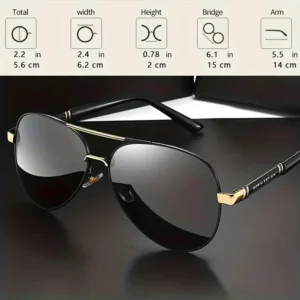 Polarized Sunglasses Men Metail Frame Quality Sun Glasses Brand Design Male Glasses Fishing Driving Goggles UV400 - Image 2