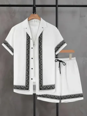 Summer Men's Shirt Set 3D Printed Casual Loose Vintage T-shirt And Shorts Set Beach Vacation Comfort Hawaiian Shirt 2 Pieces - Image 6