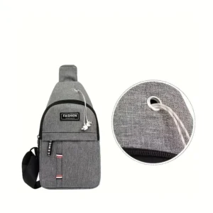Men's Small Canvas Crossbody Chest Bag, Multifunctional Sling Bag For Outdoor Sports Travel Hiking Camping - Image 6