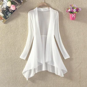 Hot Sale Of The Season Mid-Length Sleeveless Cardigan Sun Protection Air Conditioning Outerwear Thin Shells Women's Top Fashion - Image 3