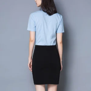Women's Short-sleeved Slim-fitting White Large Size Business Wear Short-sleeved Women Shirt Women Tops Blouse Women - Image 5