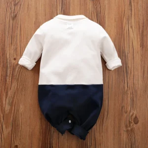Gentleman Suits Infant Clothes Toddler Onesie Long Sleeve Baby Boys Outfit Spring and Autumn Costume Romper Jumpsuit 100% Cotton - Image 2