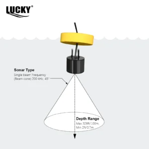 FFC1108-1 Alarm 100M Portable Sonar Fish Finders 45 degrees Sonar Coverage Echo Sounder Alarm Transducer Lake Sea Fishing - Image 5