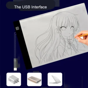 Led Drawing Copy Pad 3 Level Dimmable Board Table Animation Painting Educational Toys Gift Adjustable Light Notepad For Children - Image 2