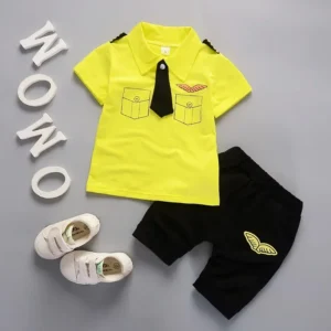 Boys Summer Short Sleeve Two-Piece Suit Baby Clothes Set for 1-4 Years Old Kids Thin Material Comfortable Baby Outfit - Image 3