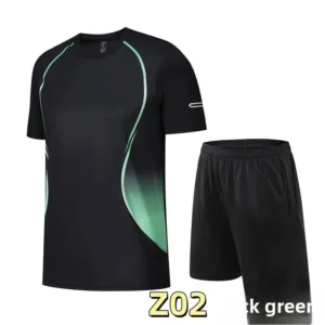Ice Silk Running Suit Men's Slim Fit Short Sleeve T-Shirt Morning Run Breathable Ice Sensation Quick Dry Shorts Sportswear Set - Image 4