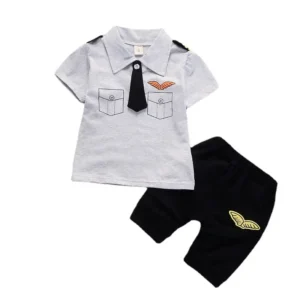 Boys Summer Short Sleeve Two-Piece Suit Baby Clothes Set for 1-4 Years Old Kids Thin Material Comfortable Baby Outfit - Image 5