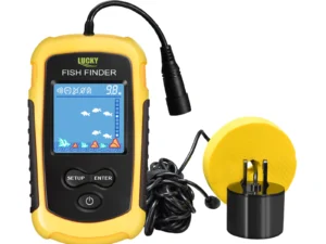 FFC1108-1 Alarm 100M Portable Sonar Fish Finders 45 degrees Sonar Coverage Echo Sounder Alarm Transducer Lake Sea Fishing