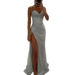 Fashionable Long Dress New Style Party Casual Loose Slit Women's Dress Elegant Evening Gown Wedding Important Occasions - Image 6