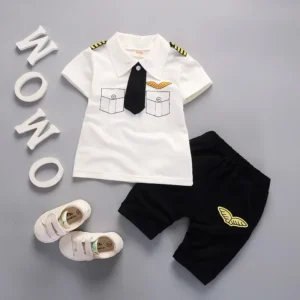 Boys Summer Short Sleeve Two-Piece Suit Baby Clothes Set for 1-4 Years Old Kids Thin Material Comfortable Baby Outfit - Image 4