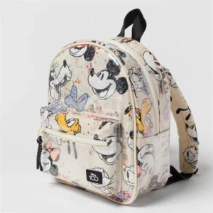 Disney Cartoon Mickey Mouse Cute Fashion Backpack Women's Minnie Canvas School Bag Fashion Large Capacity Backpack Girls Mochila - Image 5