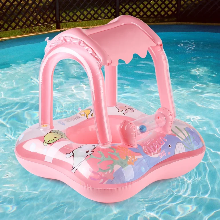 1pc Pool floats with canopy for Kids, Toddler Infant Pool Float for Baby,Swimming Ring Floaties for Pool,Beach Toys for Party - Image 4
