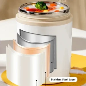 600ML USB Electric Heating Lunch Box Portable Picnic Milk Drink Food Heater Stainless Steel Food Warmer Container 5V 12V 24V New - Image 4