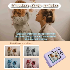 2.8 Inch Large Screen Instant Print Camera, HD Digital Video Camera for Kids, Outdoor Zero Ink Portable Print Toy Camera - Image 5