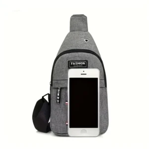 Men's Small Canvas Crossbody Chest Bag, Multifunctional Sling Bag For Outdoor Sports Travel Hiking Camping - Image 3