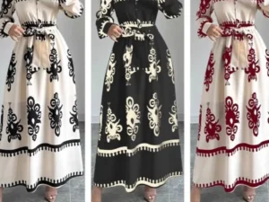 Long Sleeve French Style Women's Dress New 2025 Cross-Border Fashion Wind Dress Elegant Silhouette Perfect for Formal Occasions
