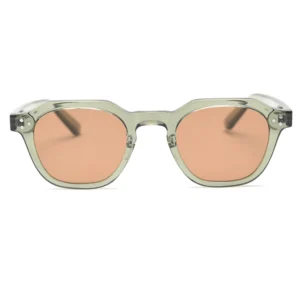 Peekaboo korean style retro sun glasses for women TR90 frame polygon polarized sunglasses uv400 male green brown 2023 summer - Image 3