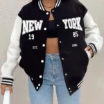 New York 1985 Letter Prints Jackets Women Hip Hop Baseball Uniform Personality Street Casual Jacket Warm Soft Womans Clothing