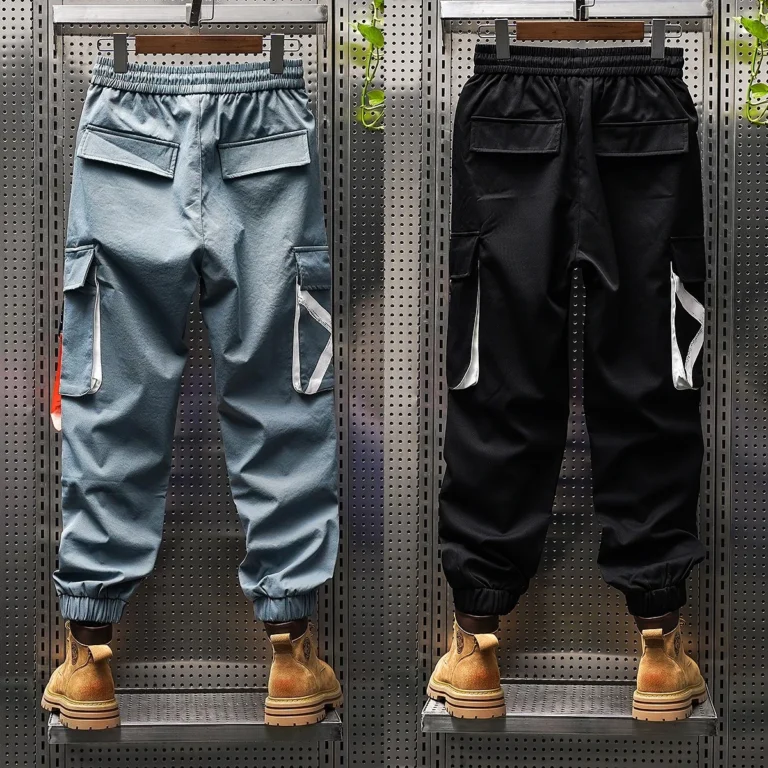 Spring/Summer Quick Drying Pants Ice Silk Nine point Work Pants Youth Men's Casual Pants - Image 5