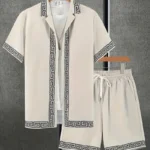 Summer Men's Shirt Set 3D Printed Casual Loose Vintage T-shirt And Shorts Set Beach Vacation Comfort Hawaiian Shirt 2 Pieces