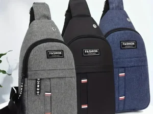 Men's Small Canvas Crossbody Chest Bag, Multifunctional Sling Bag For Outdoor Sports Travel Hiking Camping