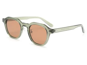 Peekaboo korean style retro sun glasses for women TR90 frame polygon polarized sunglasses uv400 male green brown 2023 summer