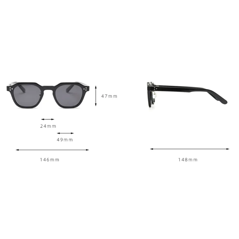 Peekaboo korean style retro sun glasses for women TR90 frame polygon polarized sunglasses uv400 male green brown 2023 summer - Image 6