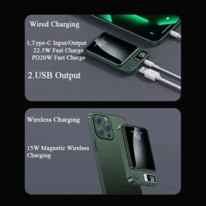 Oneplus 200000mAh Power Bank Magnetic Wireless 22.5W Ultra Capacity Super Fast Charging Power Bank For Iphone16 Samsung Xiaomi - Image 4