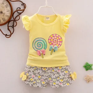 Summer Baby Boys Clothes Set Children Clothes Infant Clothing Sets T-Shirts Tops+ Shorts 2PCS/Suit Kids Sets Baby Girls Clothing - KG BBT-Rose Red - Image 7