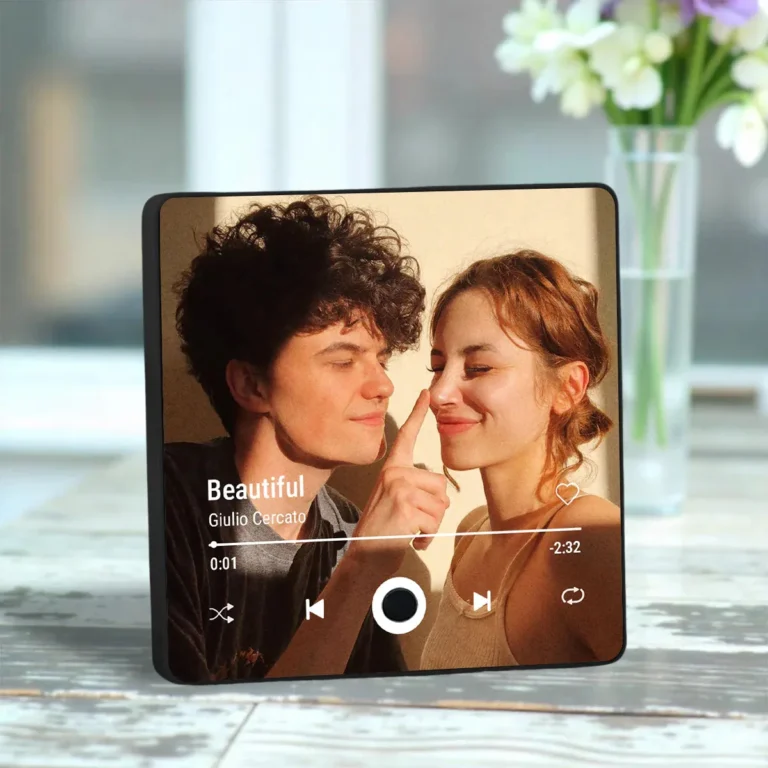 Customized Photo Music Fridge Magnet with Frame, Personalized Refrigerator Magnets, Best Christmas Gift For Girlfriend For Wife - Image 4