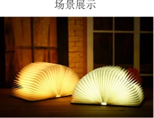 3D Folding Creative LED Night Light RGB Color USB Recharge Wooden Book Light Decor Bedroom Desk Table Lamp for Kid Brithday Gift - Image 7