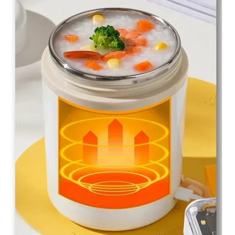 600ML USB Electric Heating Lunch Box Portable Picnic Milk Drink Food Heater Stainless Steel Food Warmer Container 5V 12V 24V New - Image 3