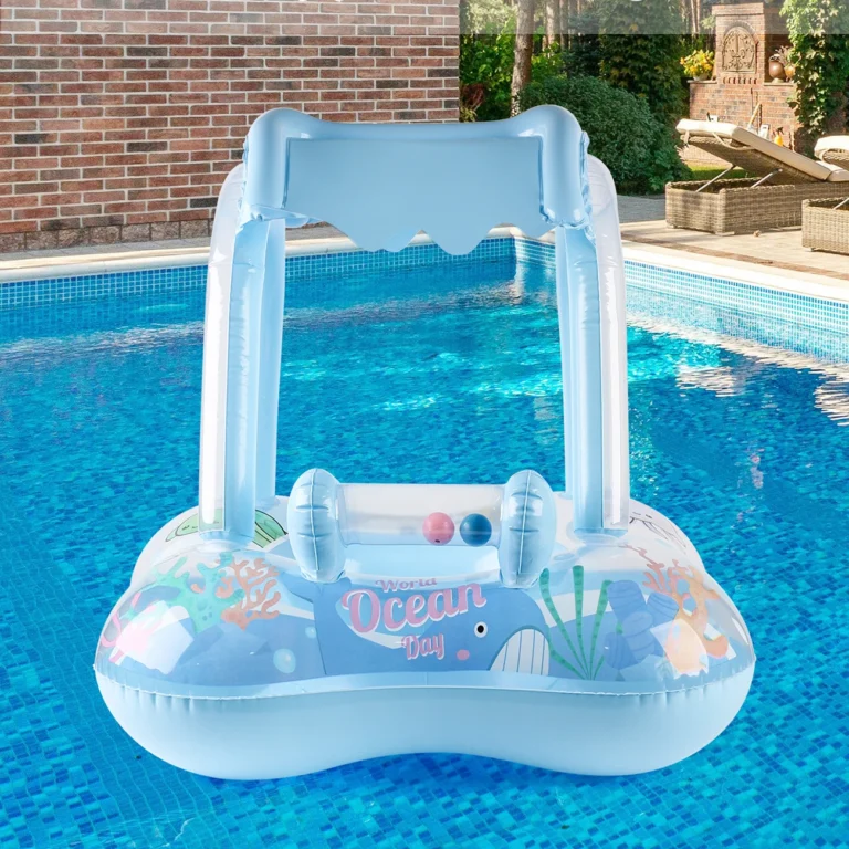 1pc Pool floats with canopy for Kids, Toddler Infant Pool Float for Baby,Swimming Ring Floaties for Pool,Beach Toys for Party - Image 3