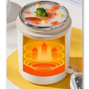 USB Plug Electric Lunch Box Office School Kids Stainless Steel Meal Heating Thermostatic Heater Car Truck Food Warmer Container - Image 4