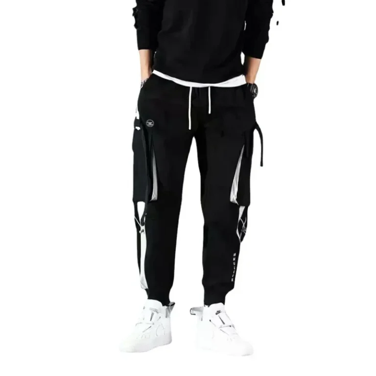 Casual Cargo Pants for Men Spring Summer Multi-Pocket Cuffed Loose Fit Teenage Summer Casual Long Trousers Korean Style - Image 5