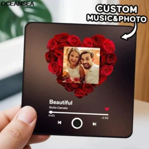 Customized Music Fridge Magnet with Frame, Personalized Refrigerator Magnets, Best Christmas Gift For Girlfriend For Wife 2025 - Image 3