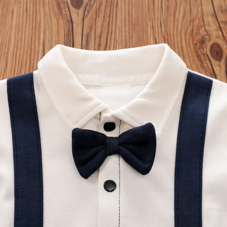 Gentleman Suits Infant Clothes Toddler Onesie Long Sleeve Baby Boys Outfit Spring and Autumn Costume Romper Jumpsuit 100% Cotton - Image 3