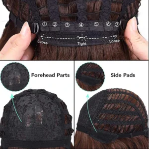 HAIRJOY Brown Wigs for Women Heat Resistant Synthetic Wig Curly Wig Short Wigs Comfy Party Daily Wigs - Image 5
