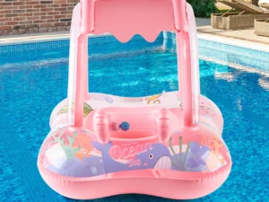 1pc Pool floats with canopy for Kids, Toddler Infant Pool Float for Baby,Swimming Ring Floaties for Pool,Beach Toys for Party