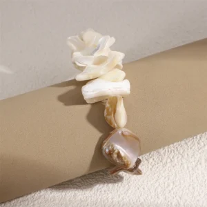 Natural Shell Beaded Bracelet for Women Handmade Boho Beach Jewelry Gift Unique Layered Stackable Summer Accessories - Image 2
